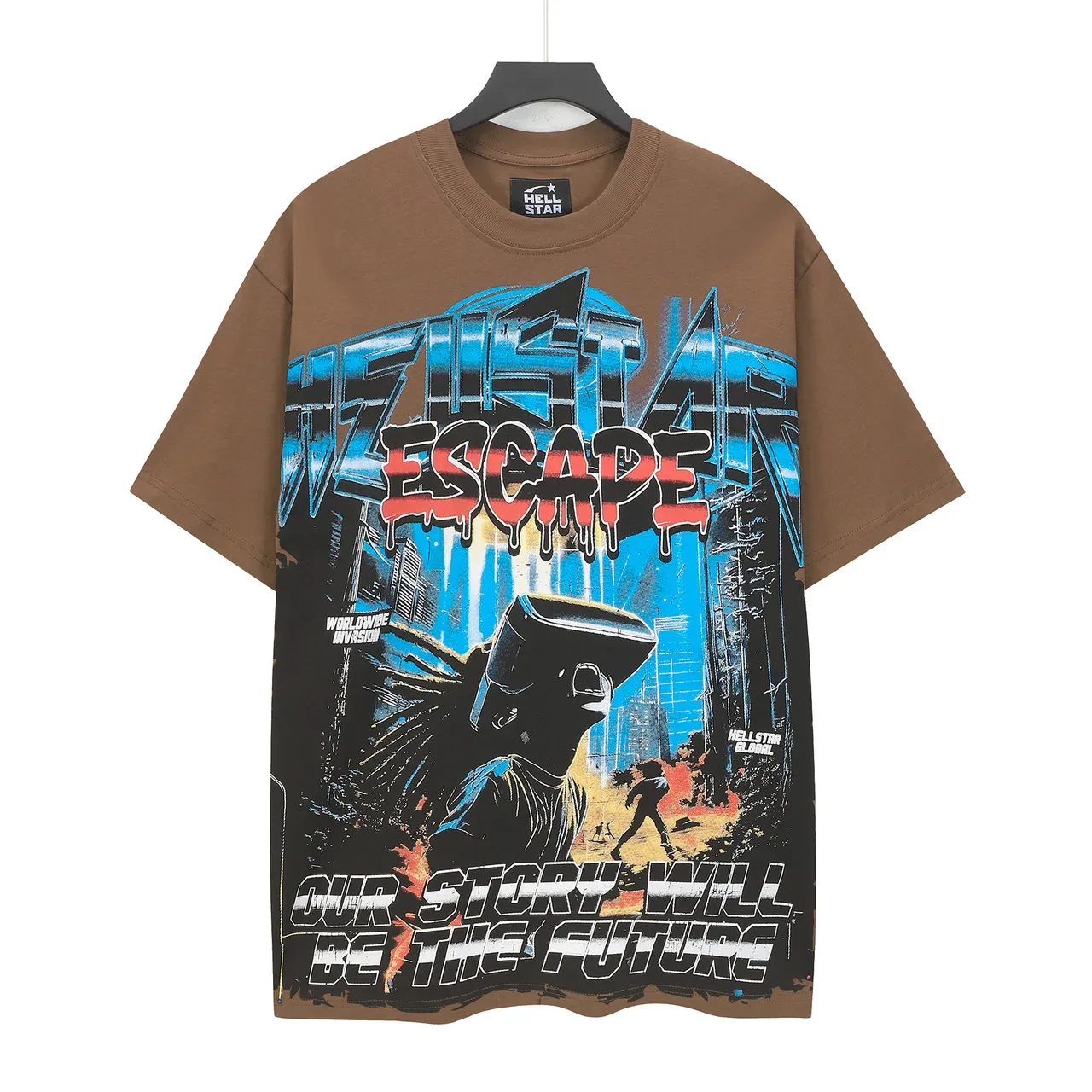 Hellstar Escape Graphic Brown T-Shirt 2