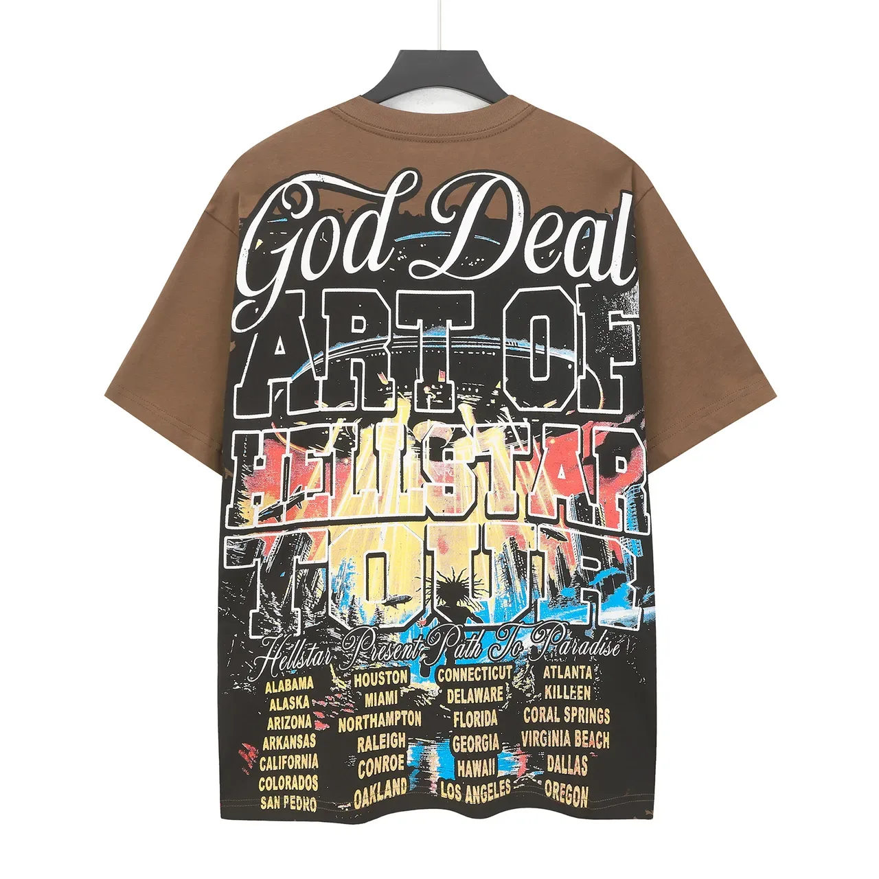 Hellstar Escape Graphic Brown T-Shirt 3