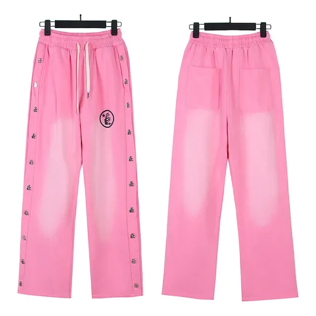 Hellstar Gráfico de Llama Fade Chándal Rosa 3