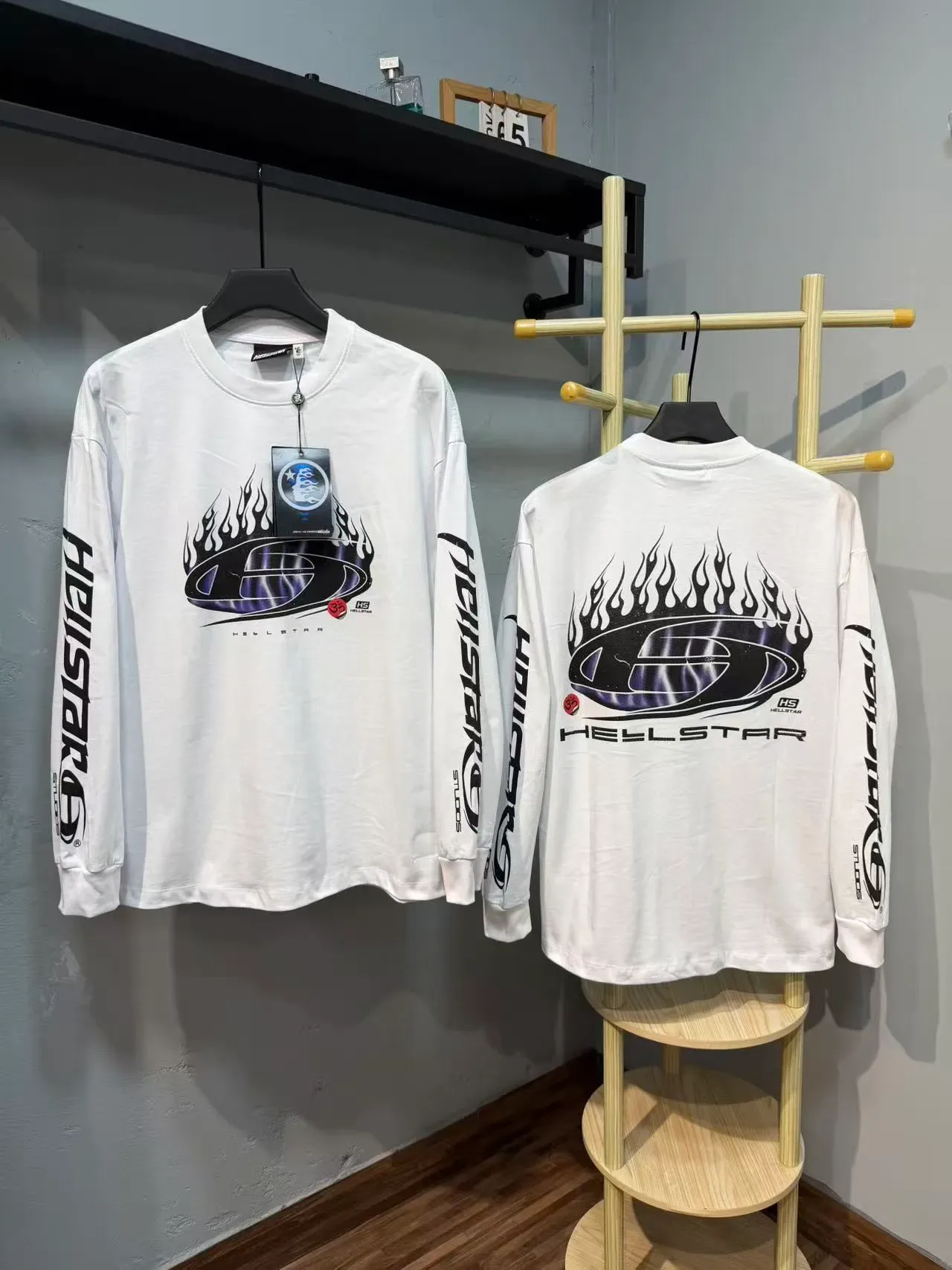 Hellstar Flame Logo Long Sleeve T-Shirt 11