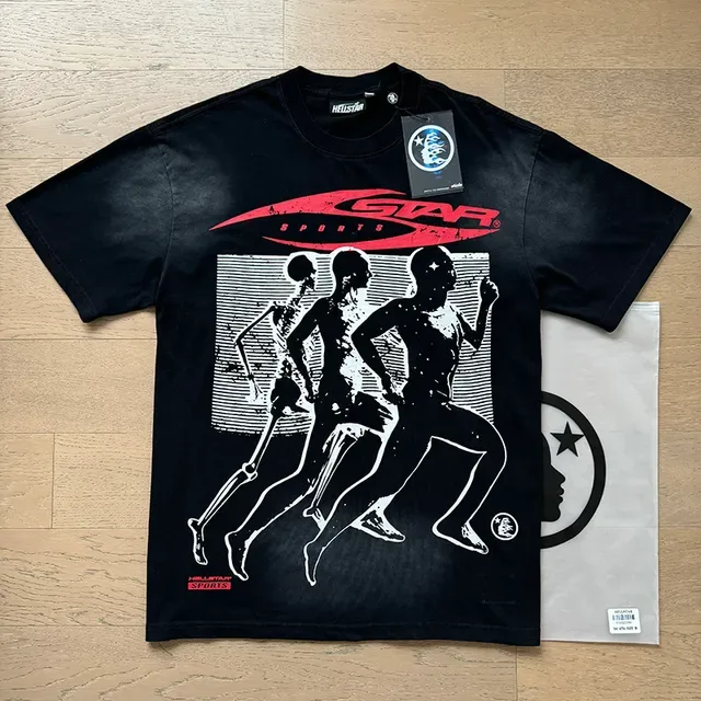 Hellstar Graphic Flame Print Black and Red Tracksuit 4