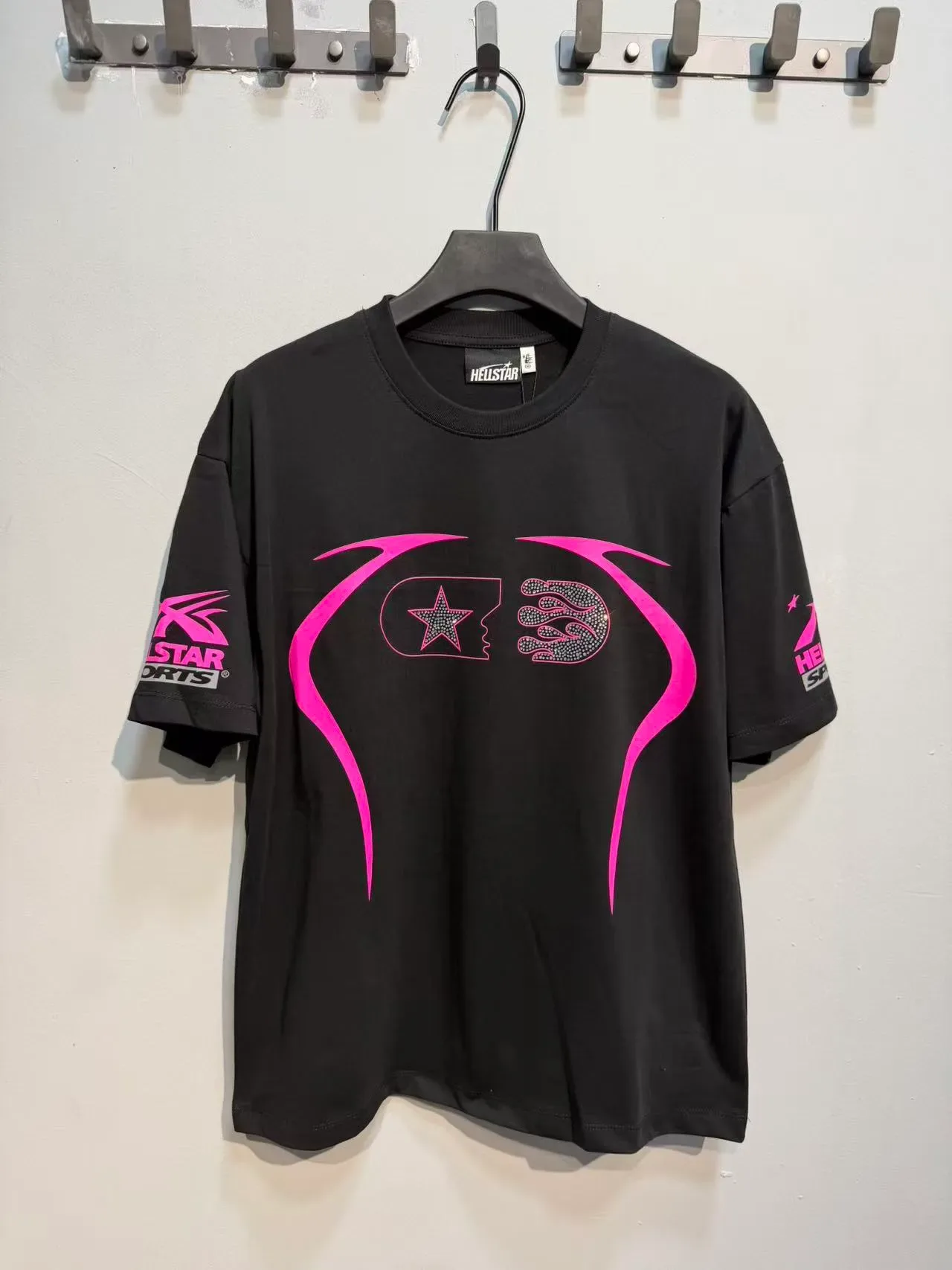 Hellstar Graphic Print Pink Swoosh T-Shirt 3