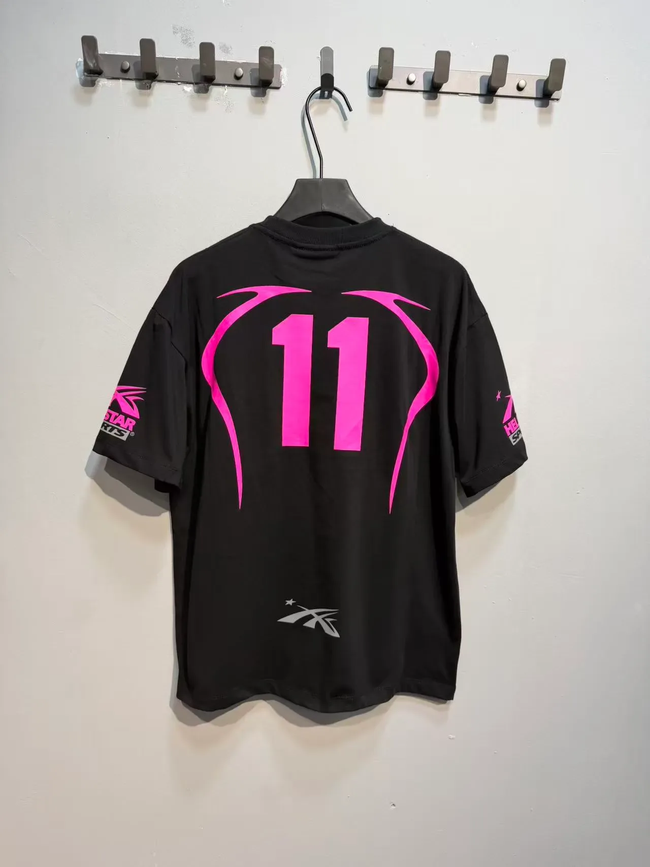 Hellstar Graphic Print Pink Swoosh T-Shirt 4