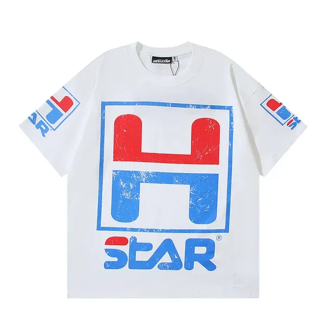 Hellstar H Star Graphic Print White T-Shirt 6