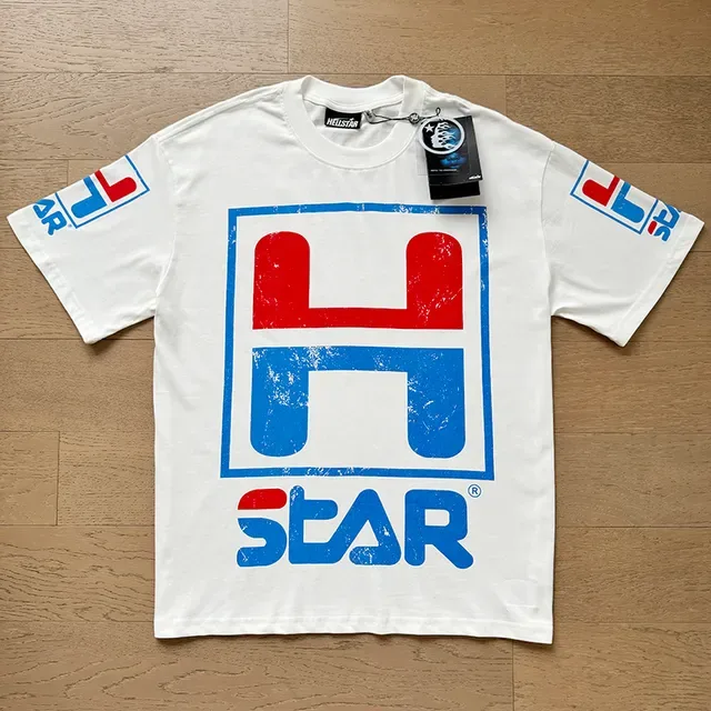 Hellstar H Star Graphic Print White T-Shirt 8