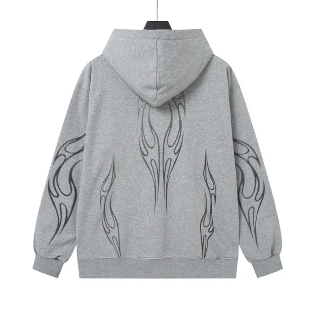 Hellstar Holy Cross Flame Graphic Full-Zip Hoodie 3
