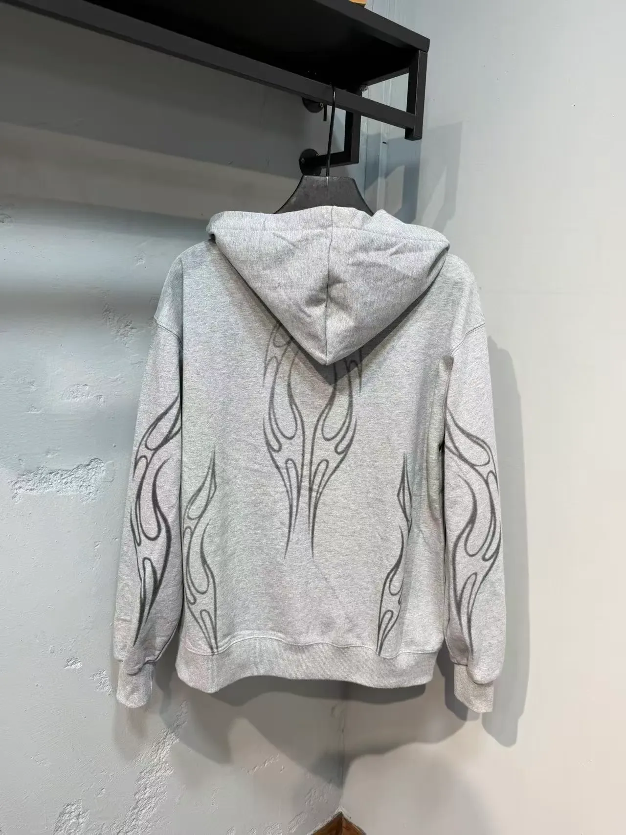 Hellstar Holy Cross Flame Graphic Full-Zip Hoodie 7