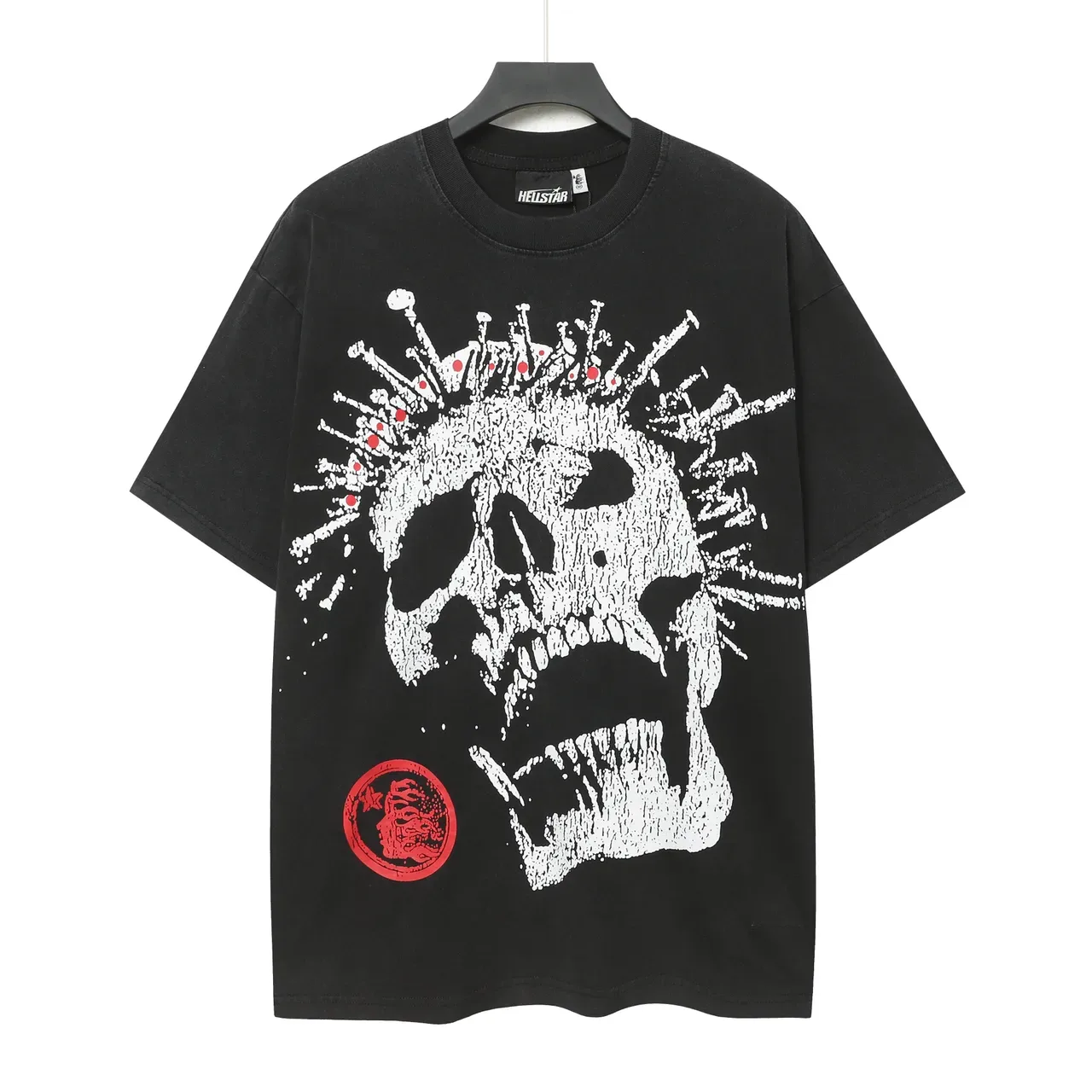 Hellstar Oversized Distressed Skull Graphic T-Shirt 2