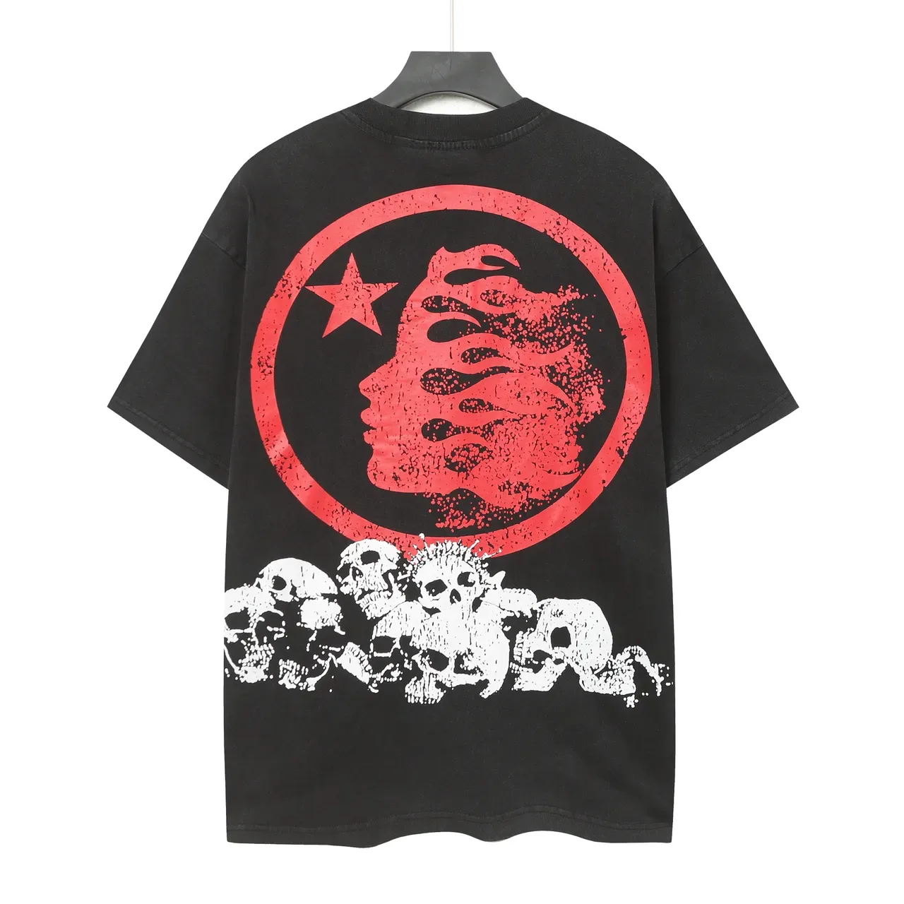 Hellstar Oversized Distressed Skull Graphic T-Shirt 3