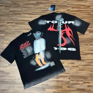 تي شيرت أسود Hellstar Path to Paradise Tour 1996 بطباعة جرافيك