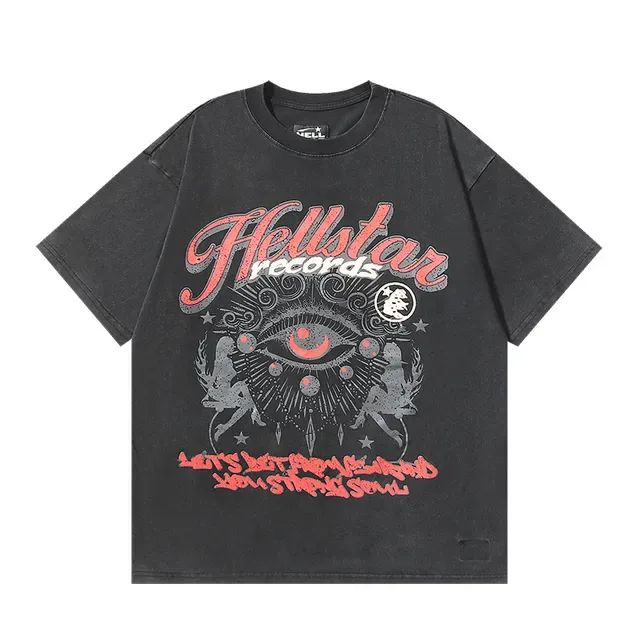 Hellstar Records Washed Black Double-Sided Graphic T-Shirt 2