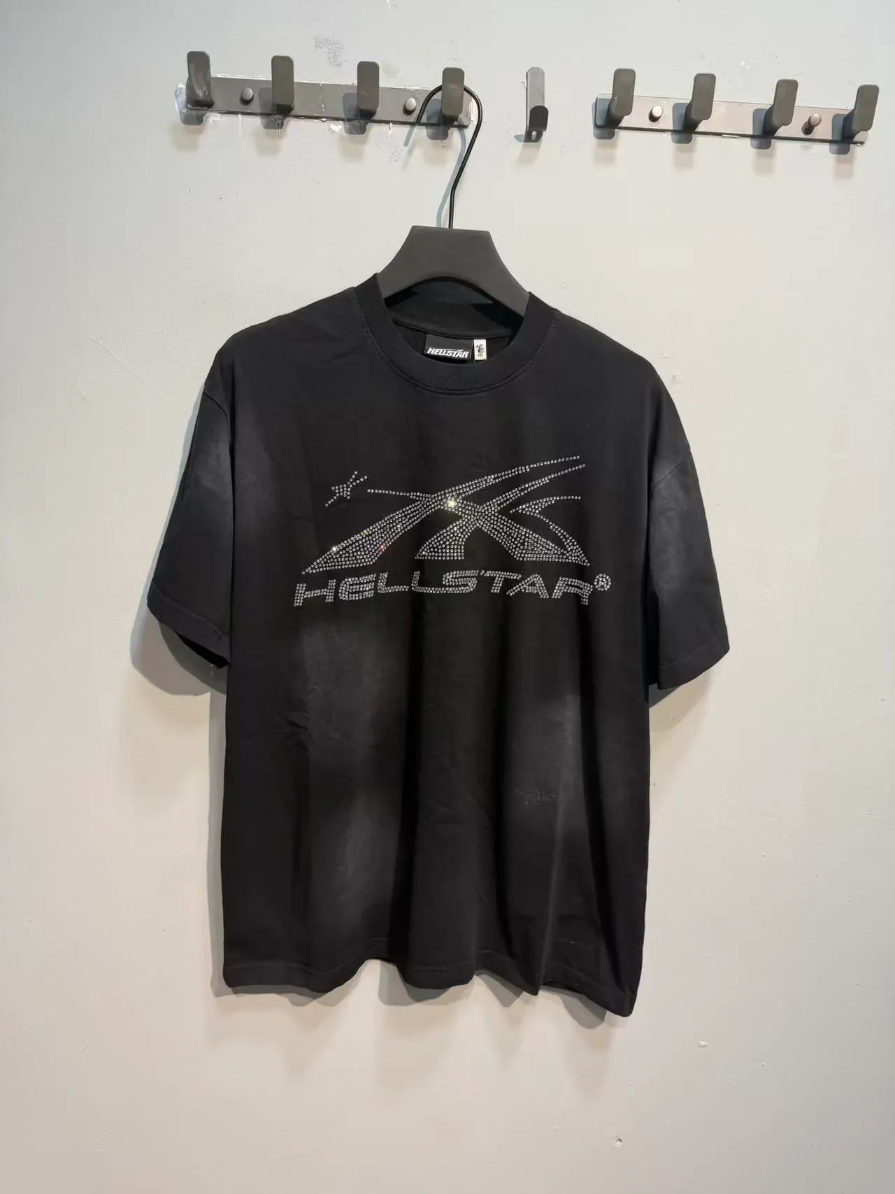 Hellstar রাইনস্টোন গ্রাফিক ওভারসাইজড টি-শার্ট 7