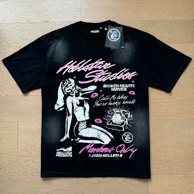 Hellstar Studios Broken Hearts Service Oversized Graphic T-Shirt 5
