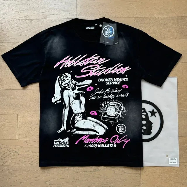 Hellstar Studios Broken Hearts Service Oversized Graphic T-Shirt 6