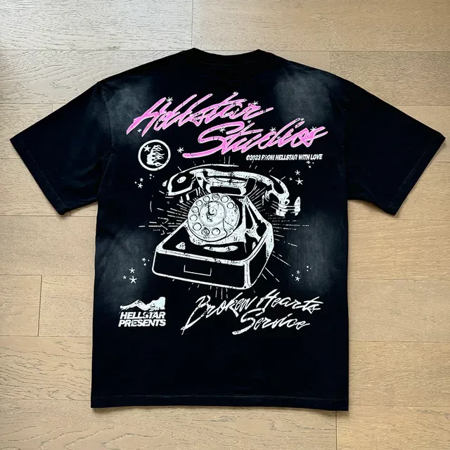Hellstar Studios Broken Hearts Service Oversized Graphic T-Shirt 7