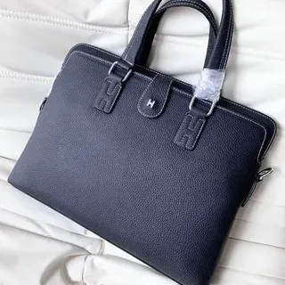Hermès Aïma Structured Pebbled Leather Top-Handle Tote Bag