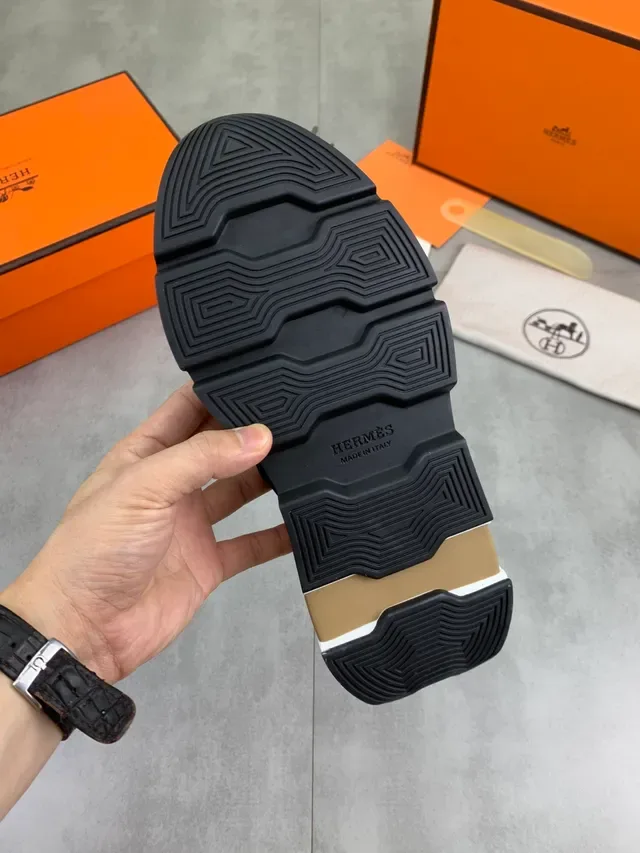Hermès Black Suede Chunky Lace-Up Sneaker 2