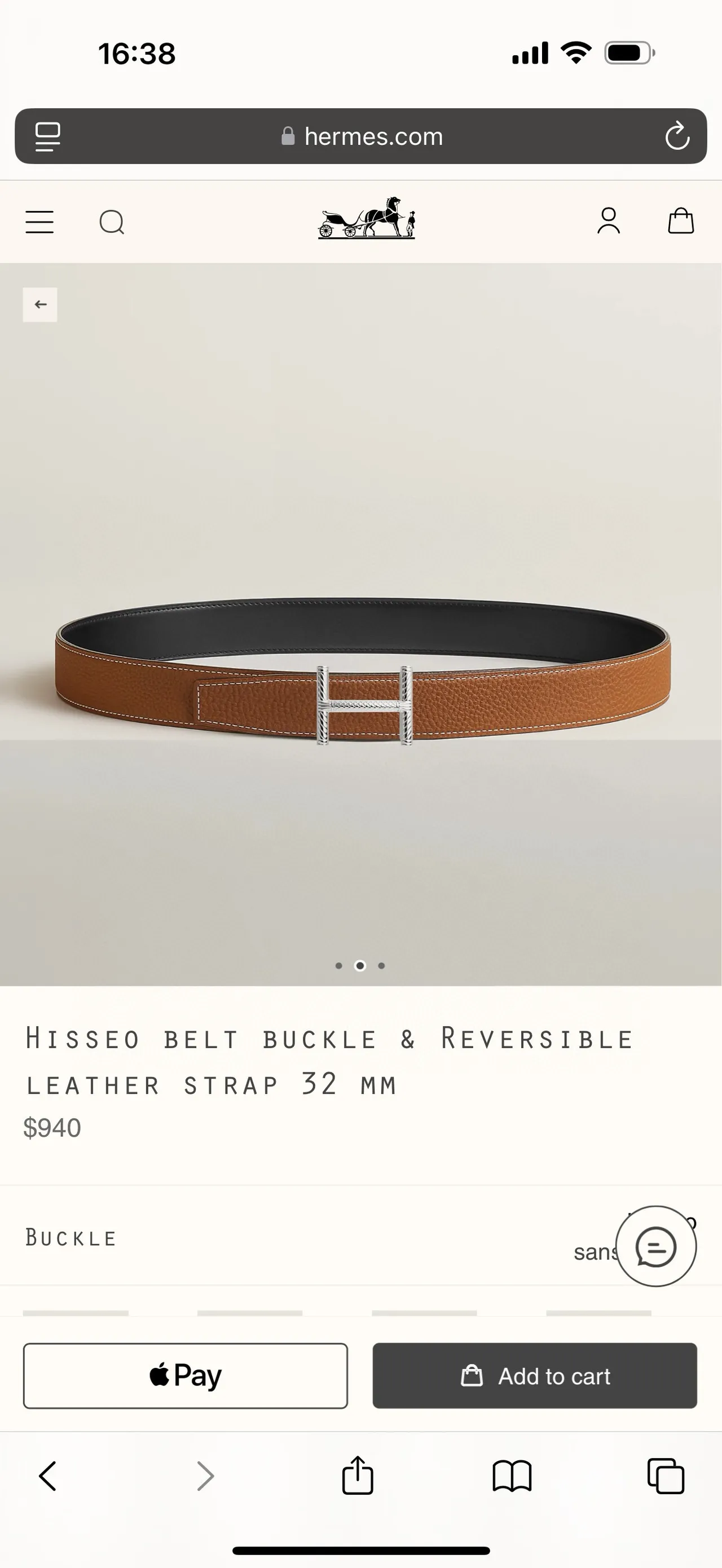 Hermès Constance Belt বাদামি সোনা কণিকাযুক্ত বিকৃত H-বাকল চামড়ার বেল্ট 11