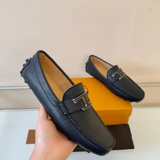 Hermès H Loafer Black Pebbled Leather Loafers