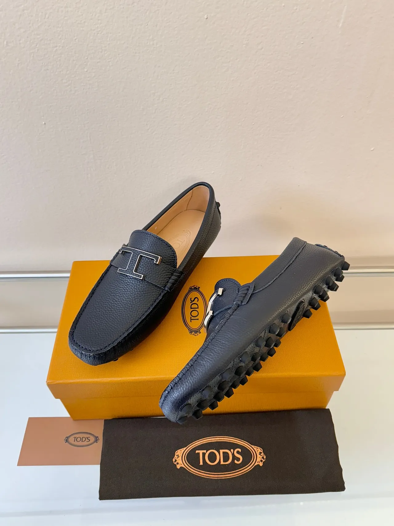 Hermès H Loafer Black Pebbled Leather Loafers 2