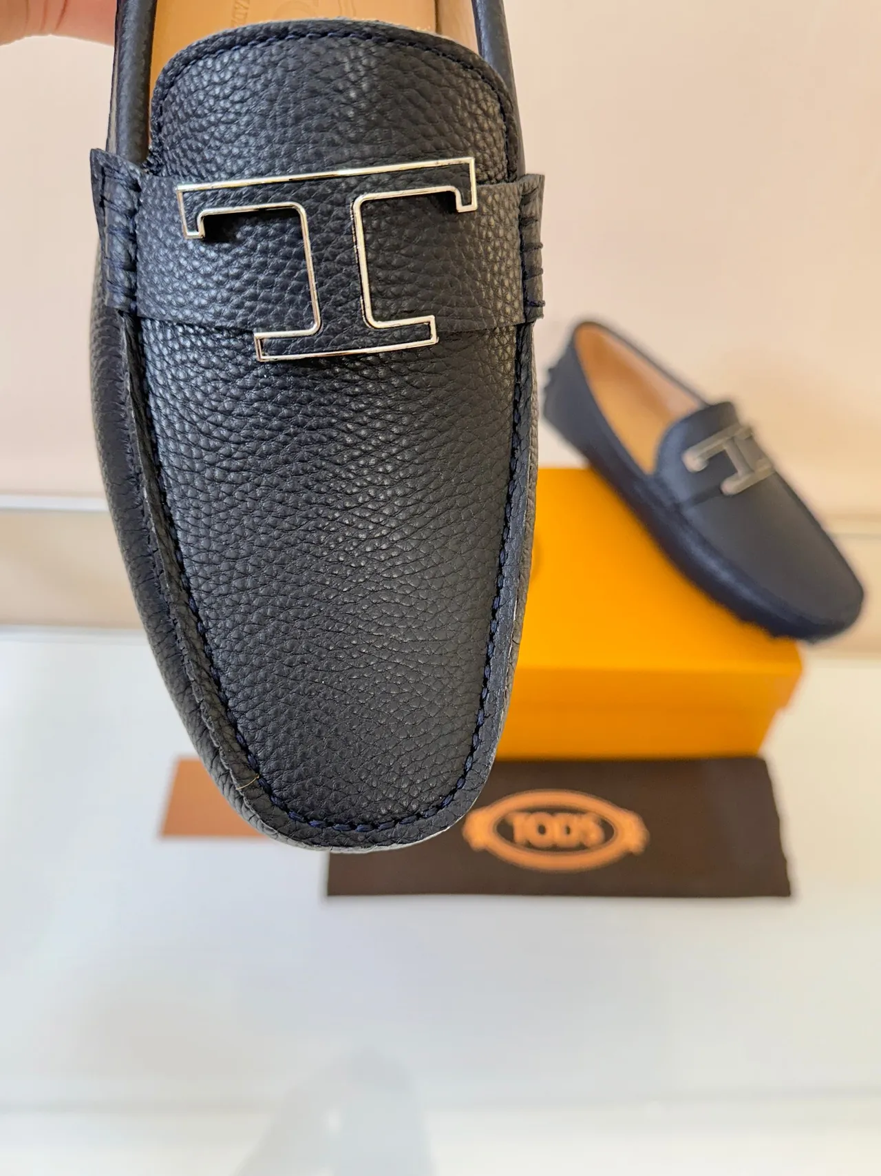 Hermès H Loafer Black Pebbled Leather Loafers 3