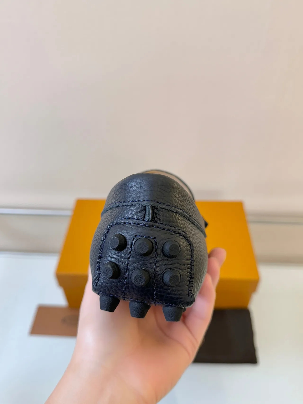 Hermès H Loafer Black Pebbled Leather Loafers 4