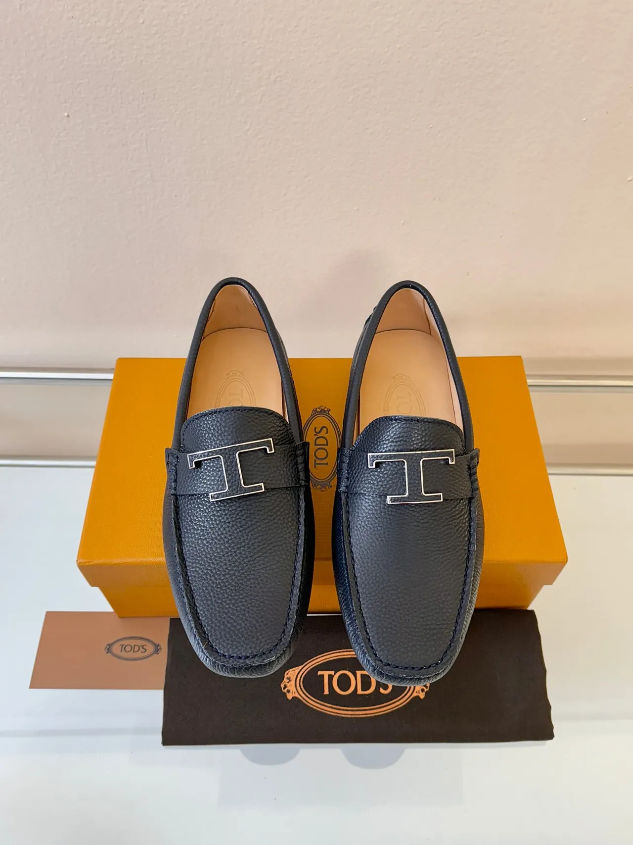 Hermès H Loafer Black Pebbled Leather Loafers 6