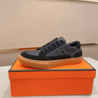 Hermès H-Sneaker Black and Gum Orange Lifestyle Sneakers