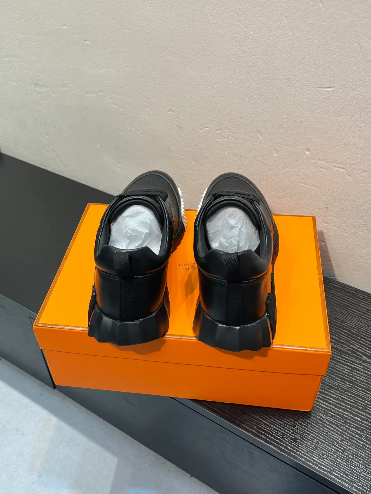 Hermès Le City Black Perforated Leather Lifestyle Sneaker 6