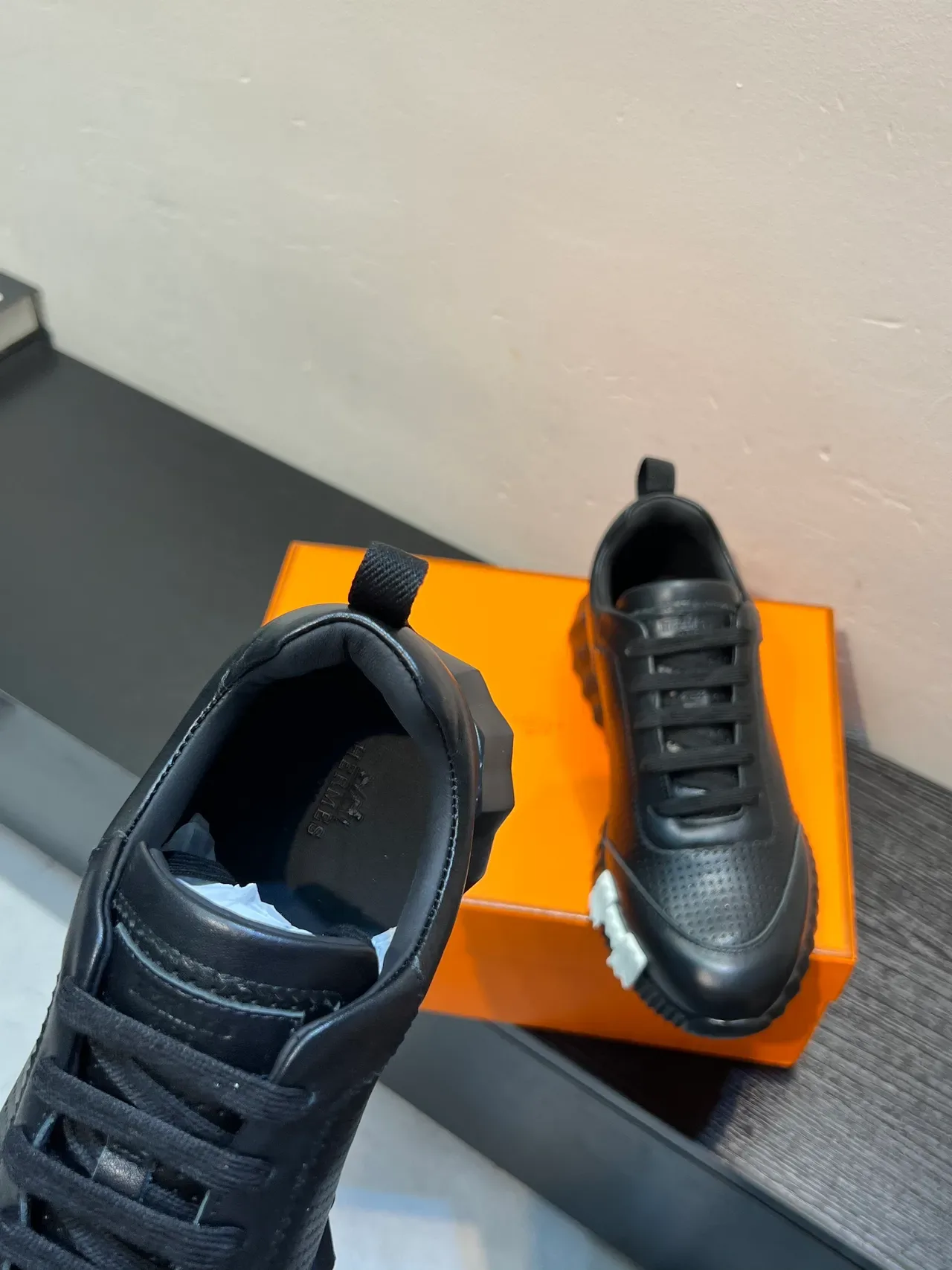 Hermès Le City Black Perforated Leather Lifestyle Sneaker 7