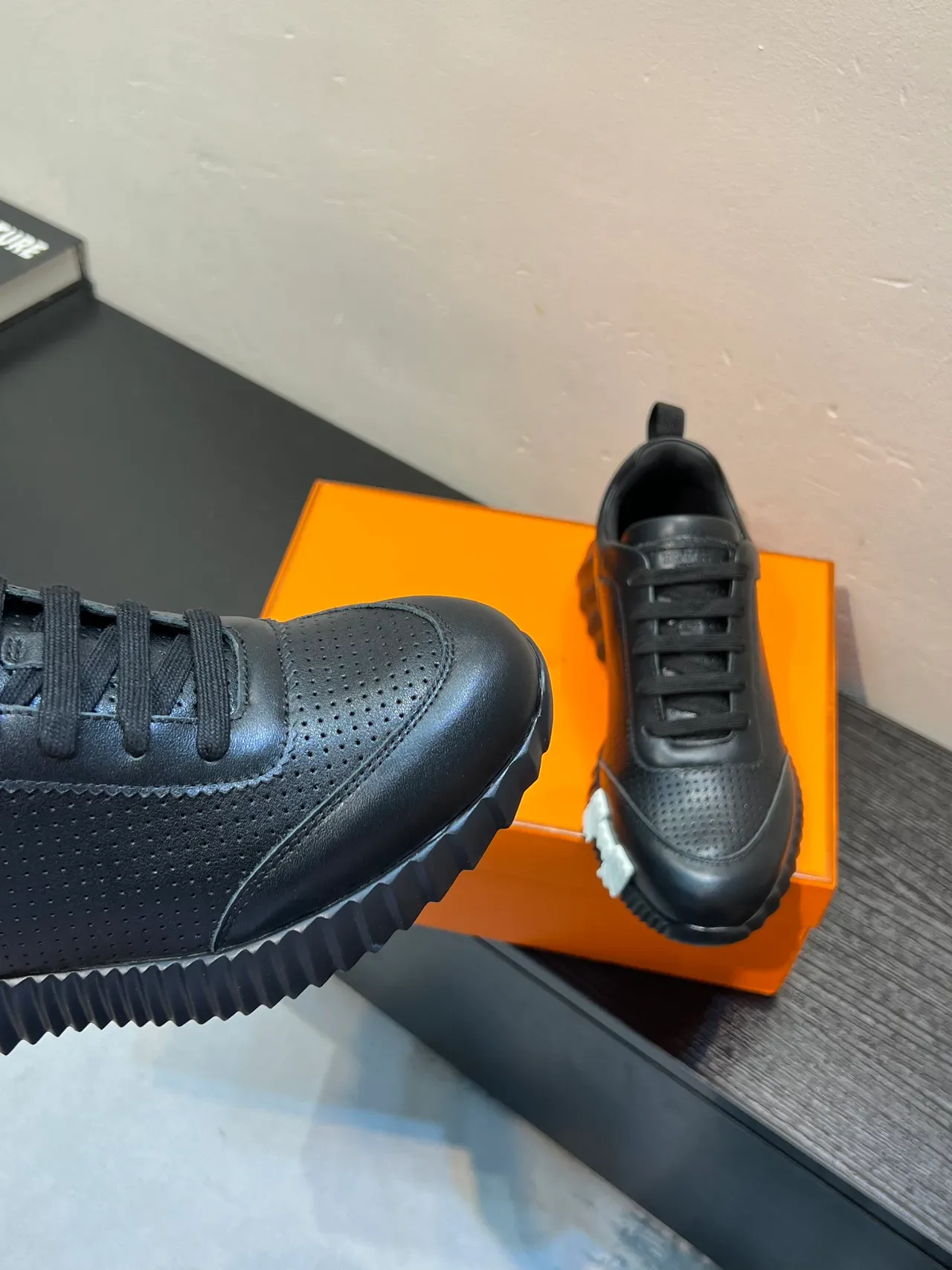 Hermès Le City Black Perforated Leather Lifestyle Sneaker 8