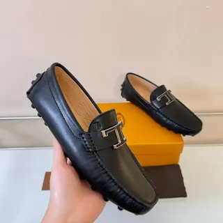 Hermès Oran Couro Preto H-Buckle Mocassins