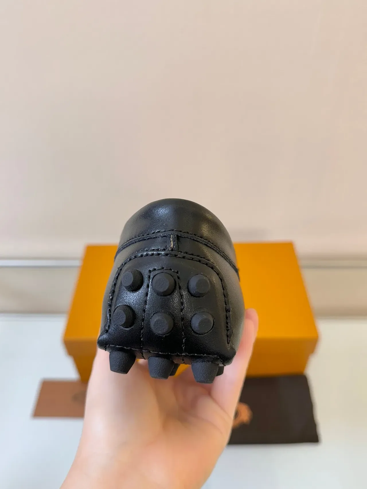 Hermès Oran Black Leather H-Buckle Loafers 4