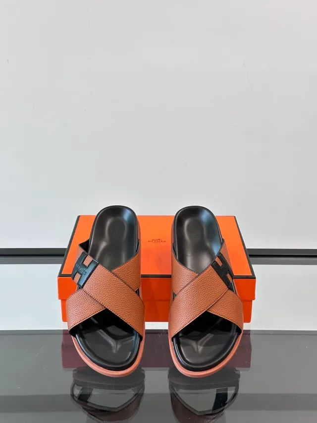 Hermès Oran Bride Croisée H-Logo Sandales Casual 8