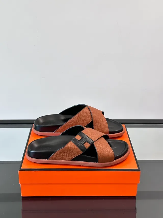 Hermès Oran Bride Croisée H-Logo Sandales Casual 13
