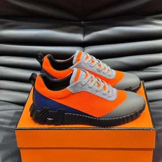 Hermès Oran Runner Orange Navy Gray Lifestyle Sneakers