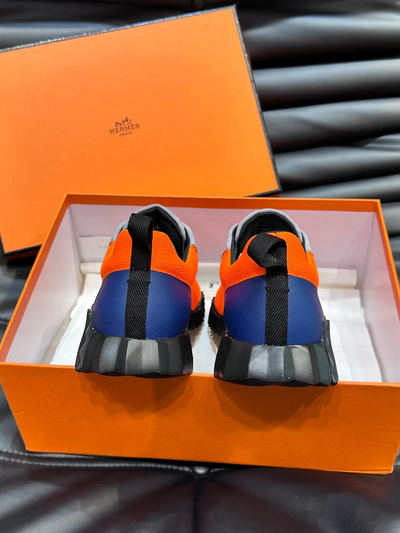 Hermès Oran Runner কমলা নেভি ধূসর লাইফস্টাইল স্নিকার 4
