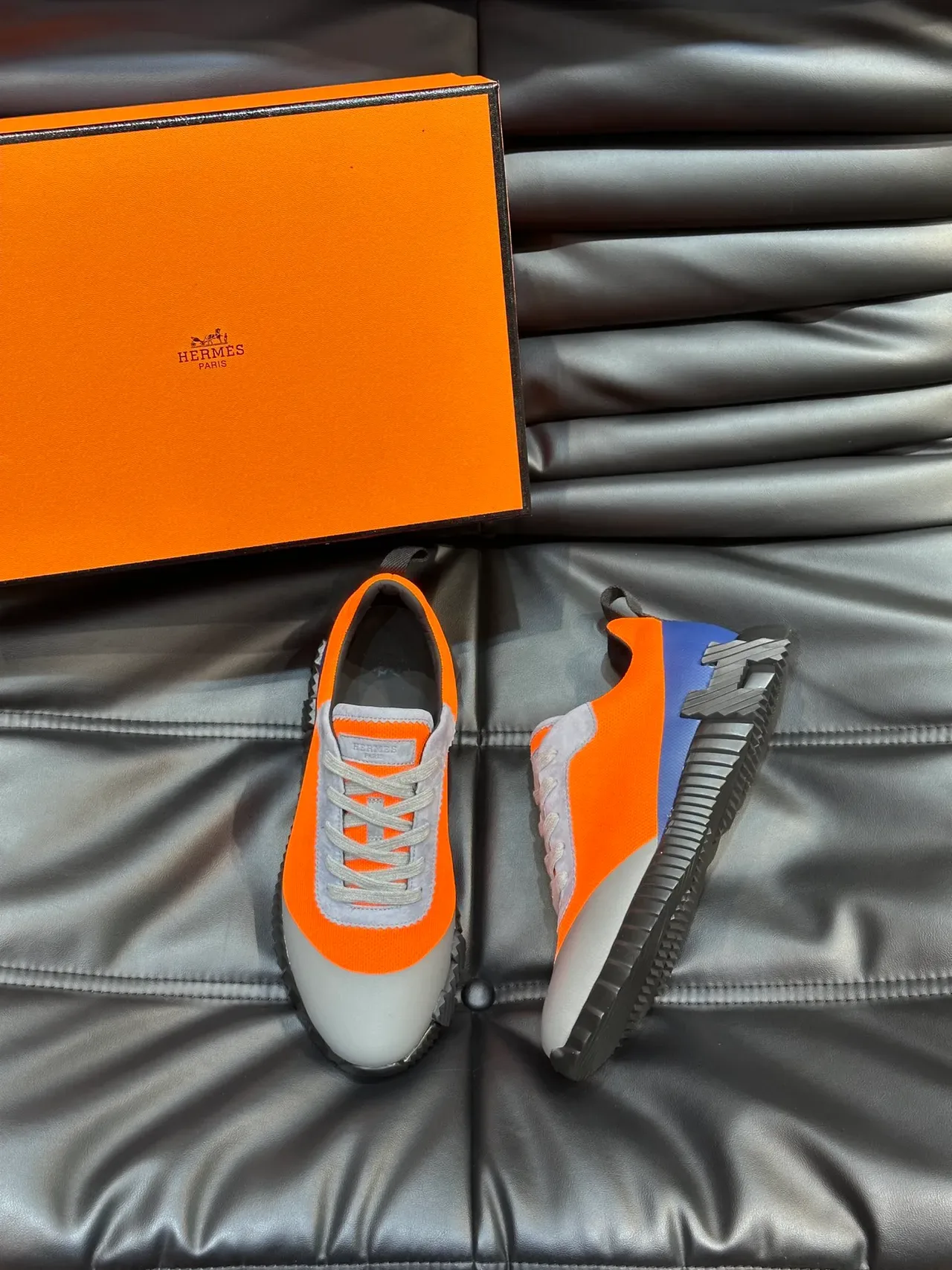 Hermès Oran Runner কমলা নেভি ধূসর লাইফস্টাইল স্নিকার 5