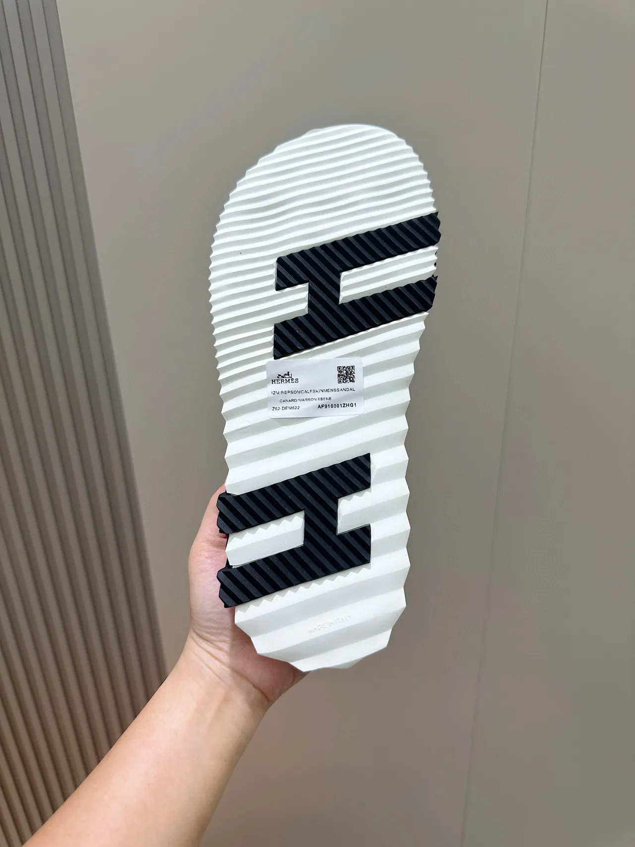 Hermès Oran Slipper White Blue Black Slippers 7