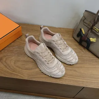 Hermès Perforated Suede Beige Lifestyle Sneakers
