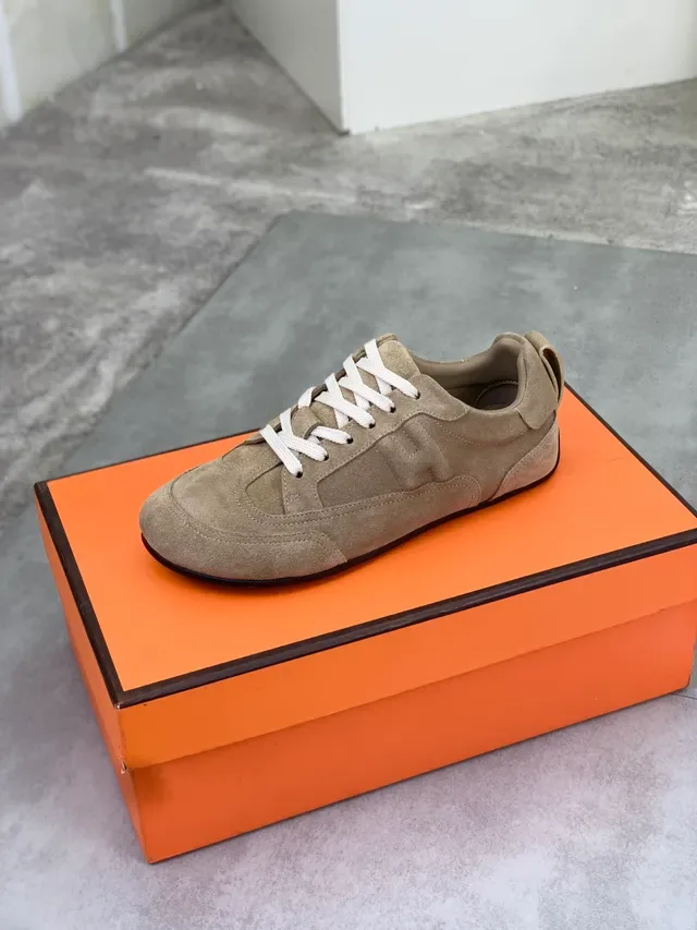 Hermès Suede Low-Top Lace-Up Sneaker 5