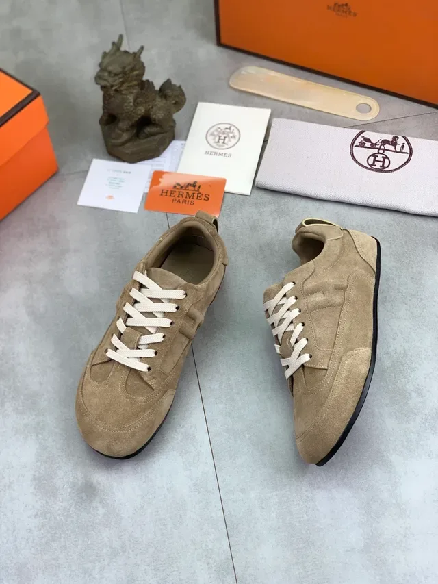 Hermès Suede Low-Top Lace-Up Sneaker 6