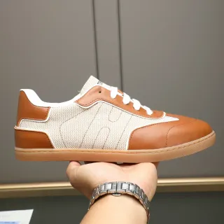 Hermès Two-Tone Leather and Mesh Sneaker