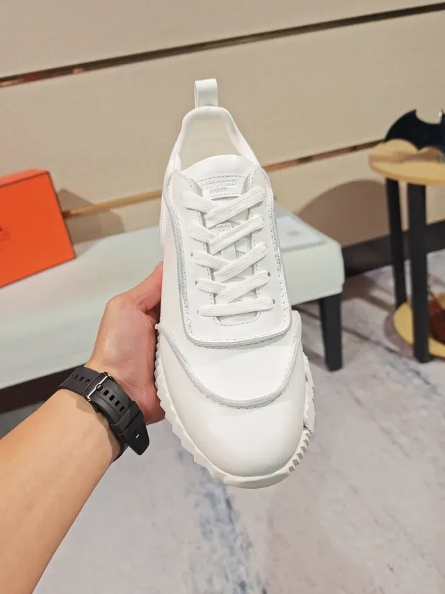 Hermès White Leather Lifestyle Sneaker 5