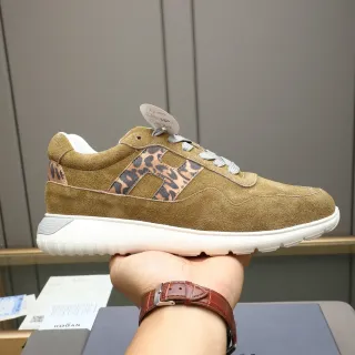 Hogan H-Series Suede Leopard-Print Lifestyle Sneakers