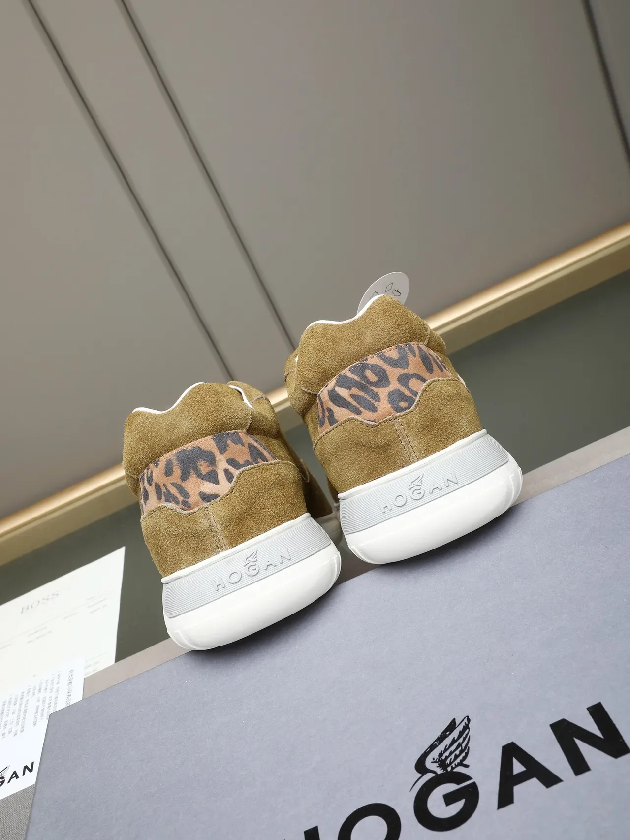 Hogan H-Series Suede Leopard-Print Lifestyle Sneakers 3