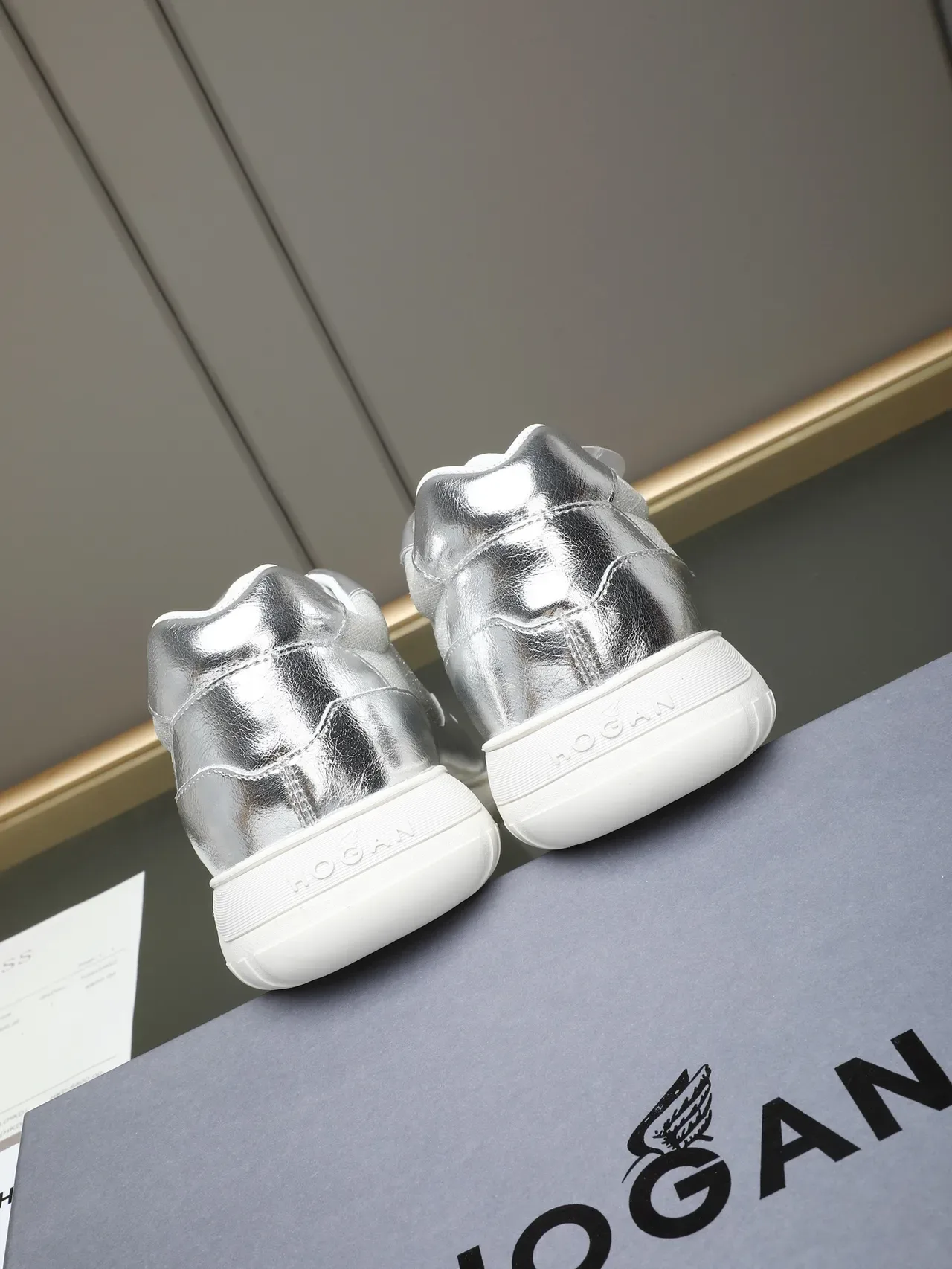Hogan Metallic Silver Lifestyle Sneaker 3