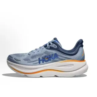 Hoka Blue Navy Engineered Mesh Upper Thick White Midsole Running Shoes