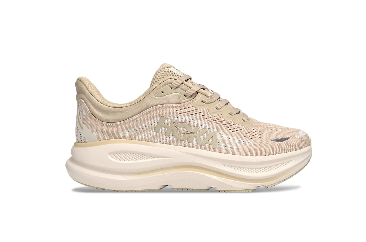 Hoka Clifton Beige Tige en maille ingénierée Semelle intermédiaire sculptée épaisse Chaussures de course 2