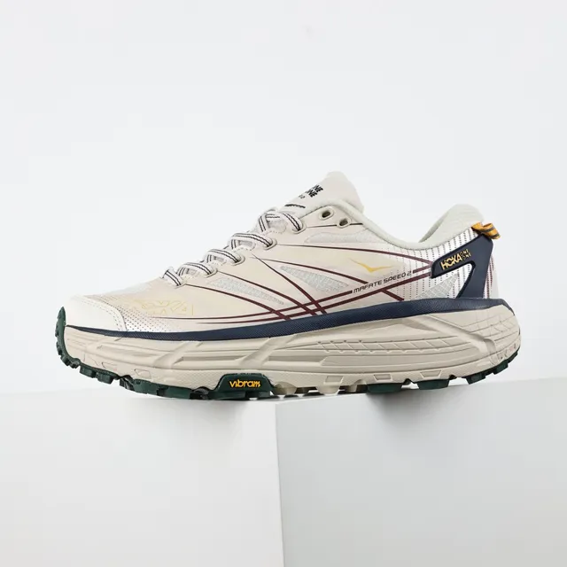 Hoka Mafate Speed 2 Off-White Green Chaussures de trail running 9